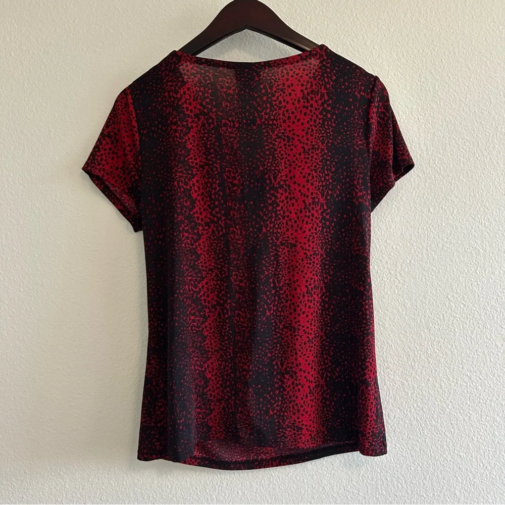 Elegant Red and Black Dark Romantic Women's Top - Picture 2 of 5